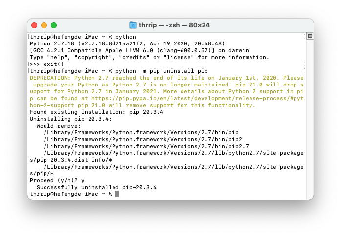 uninstall-pip-in-the-new-python-files
